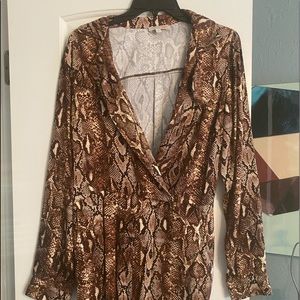 Gianni Bini Snake Print Romper